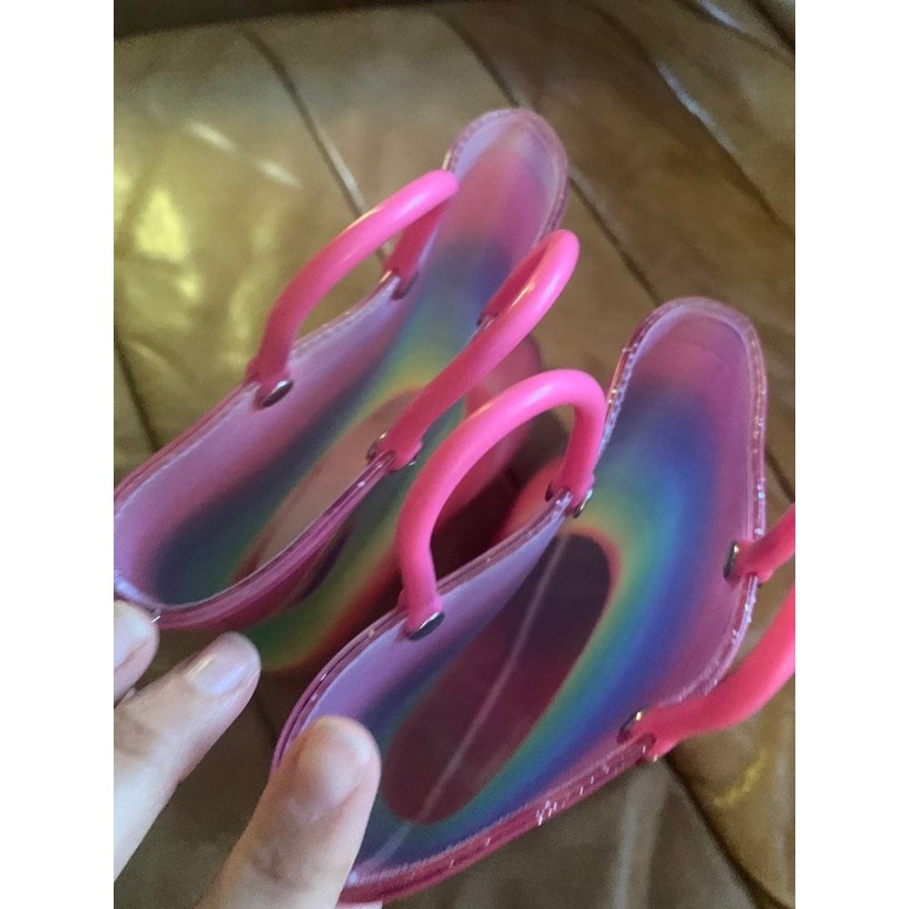 Rain Boots rainbow light up rainboots kids child size 2 - Picture 10 of 10
